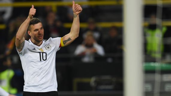 Con golazo de Podolski: Alemania venció 1-0 a Inglaterra